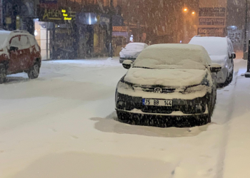 Ardahan ve Kars'ta soğuk hava yerini kar yağışına bıraktı