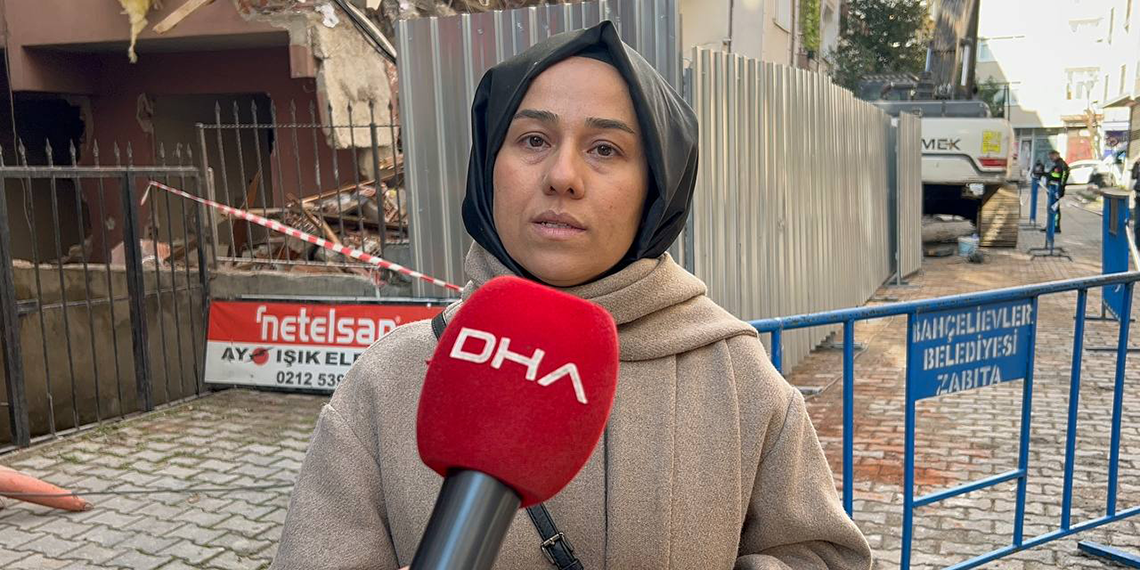 Bahçelievler'de kontrollü yıkım sırasında bitişikteki bina hasar gördü