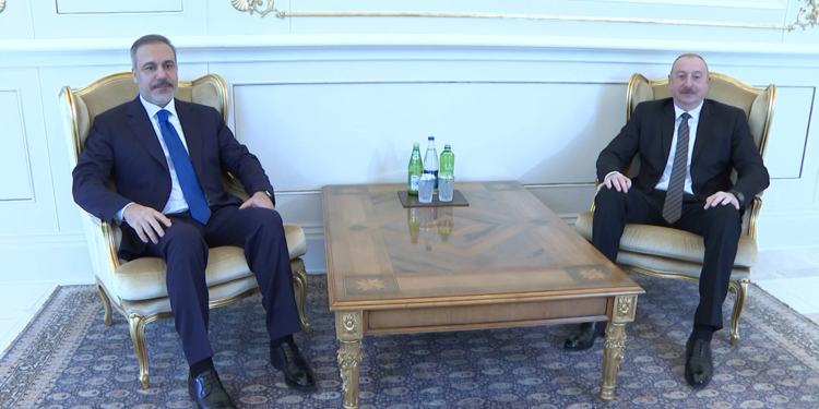 Bakan Fidan, Azerbaycan Cumhurbaşkanı Aliyev tarafından kabul edildi
