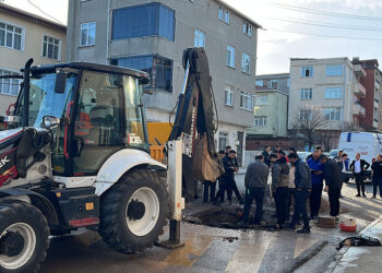 Darıca'da doğal gaz borusu delindi
