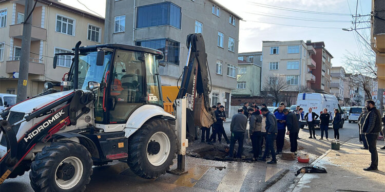 Darıca'da doğal gaz borusu delindi