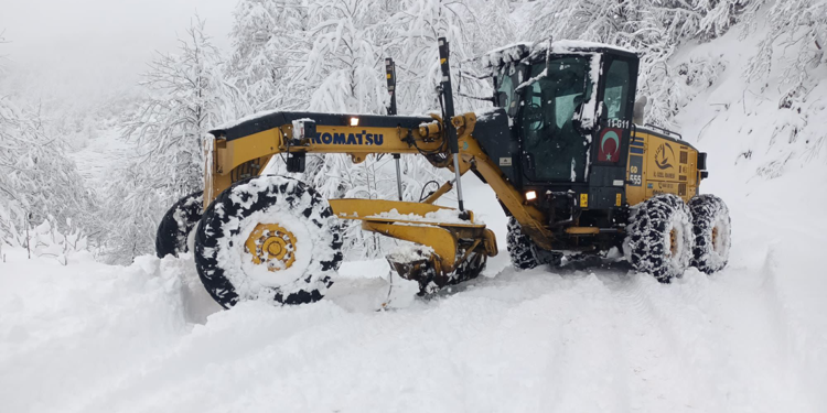 Doğu Karadeniz'de 141 köy ve mahalle yolu kardan kapandı