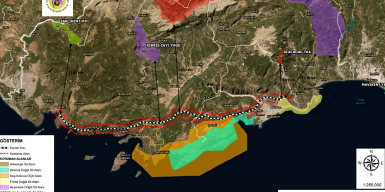 Finike- Kalkan bölünmüş yol projesine 'ÇED olumlu' kararı