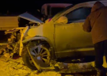 Kazakistan'da zincirleme trafik kazası: 95 araç hasar gördü