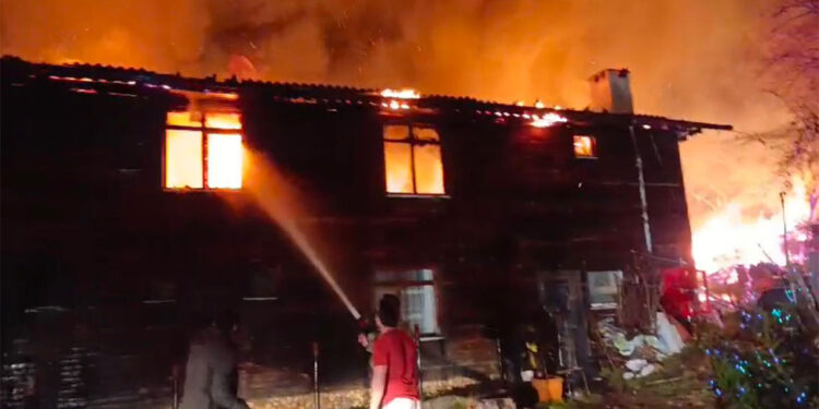 Küre Dağları milli parkında ahşap otel yangını