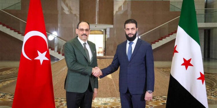 İbrahim Kalın Şam'da Ahmed Şara ile görüştü