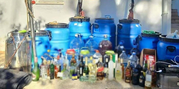 Marmaris'te 530 litre sahte içki ele geçirildi