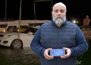 İş insanı otomobiliyle bir otelin havuzuna düştü