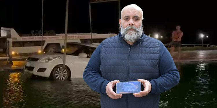 İş insanı otomobiliyle bir otelin havuzuna düştü