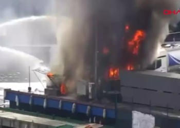Pendik marinada yakıt istasyonunda yangın