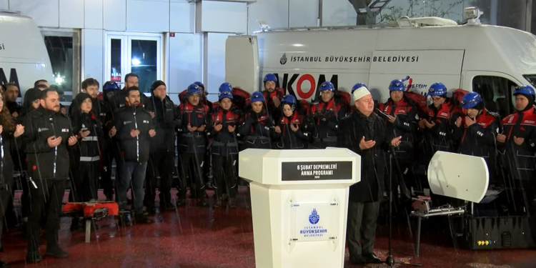 AKOM'da 6 şubat depremleri için anma töreni gerçekleştirildi