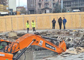 Ankara'da Yüzüncü Yıl Meydanı'nda göçük