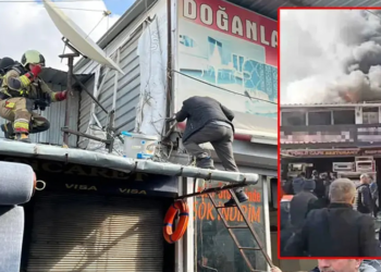 Ankara'da spotçular çarşısında yangın; 2 dükkanda hasar oluştu