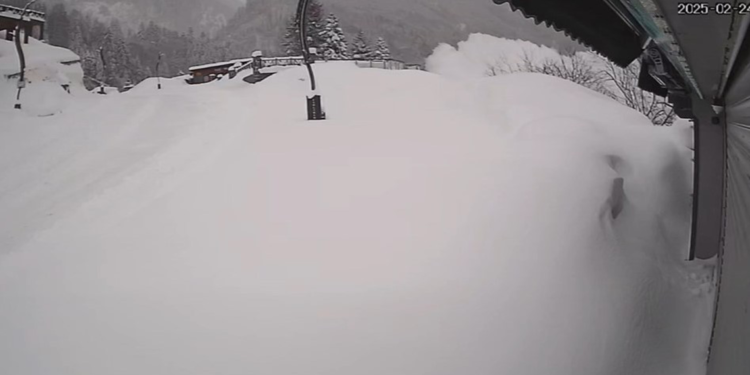 Ayder Yaylası'nda çığ düştü; o anlar kamerada