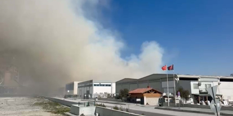 Aydın'da kağıt fabrikasında yangın
