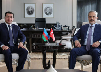 Hakan Fidan Azerbaycan Cumhurbaşkanı Yardımcısı ile bir araya geldi
