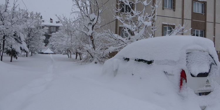 Bitlis'te kar kalınlığı 1 metreye ulaştı; 306 köy yolu kapalı