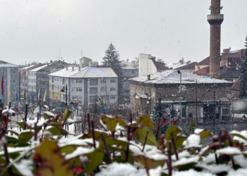 Bolu kent merkezinde hafif kar yağışı