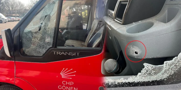 CHP aracına silahlı saldırı!