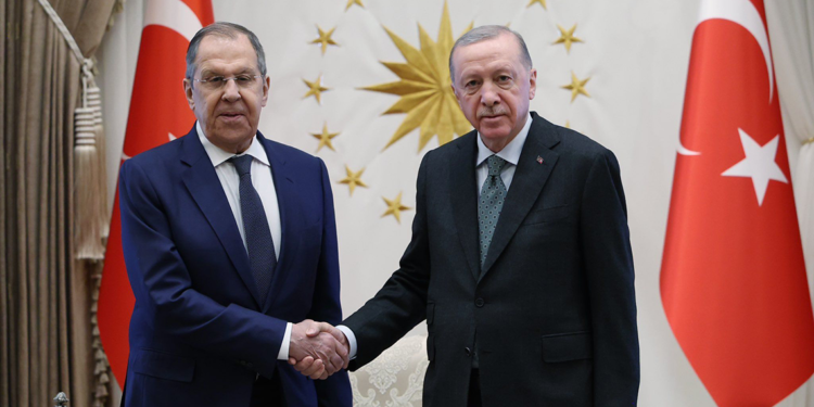 Cumhurbaşkanı Erdoğan, Rusya Dışişleri Bakanı Lavrov'u kabul etti