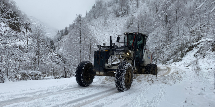 Doğu Karadeniz'de 4 ilde 675 köy ve mahalle yolu kardan kapandı