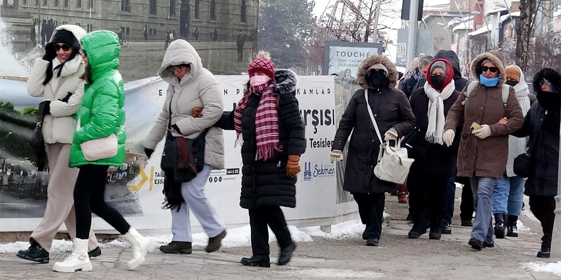 Erzurum'un 2 ilçesi eksi 32.6 dereceyi gördü; Aras Nehri buzla kaplandı, 2 ilçede ağaçları kırağı tuttu, çatılarda buz sarkıtları oluştu.