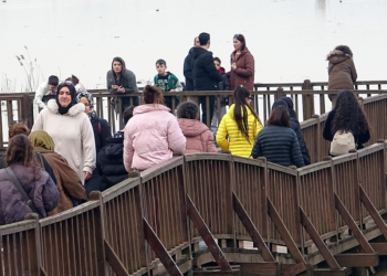 Efteni Gölü, hafta sonu ziyaretçi akınına uğradı