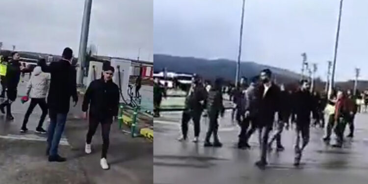 Fenerbahçe ile Amedspor taraftarları birbirine girdi