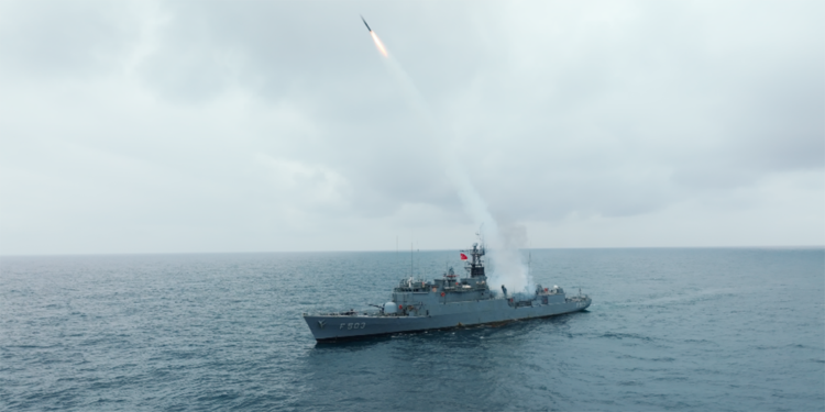 GÖKSUR, denizden ilk atış testini tamamladı