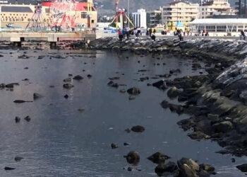 İskenderun'da deniz çekildi
