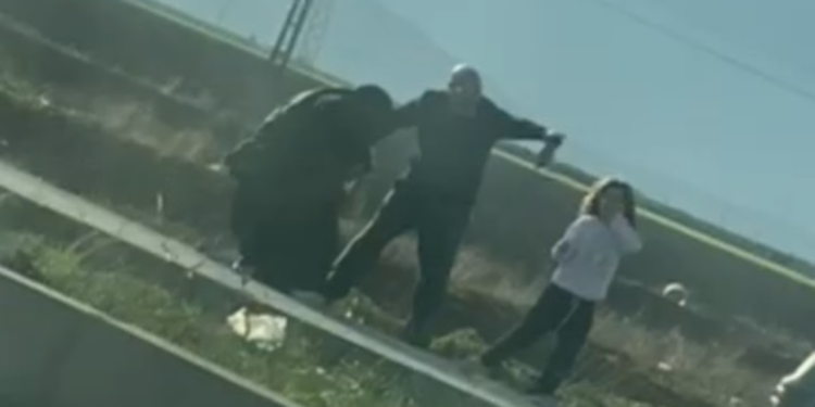 Kadını saçlarından sürükleyip, kız çocuğunu da darbettiler