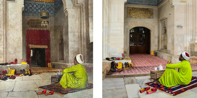 Osmanlı'nın ünlü ressamlarının tablolarını, fotoğrafla canlandırıyor