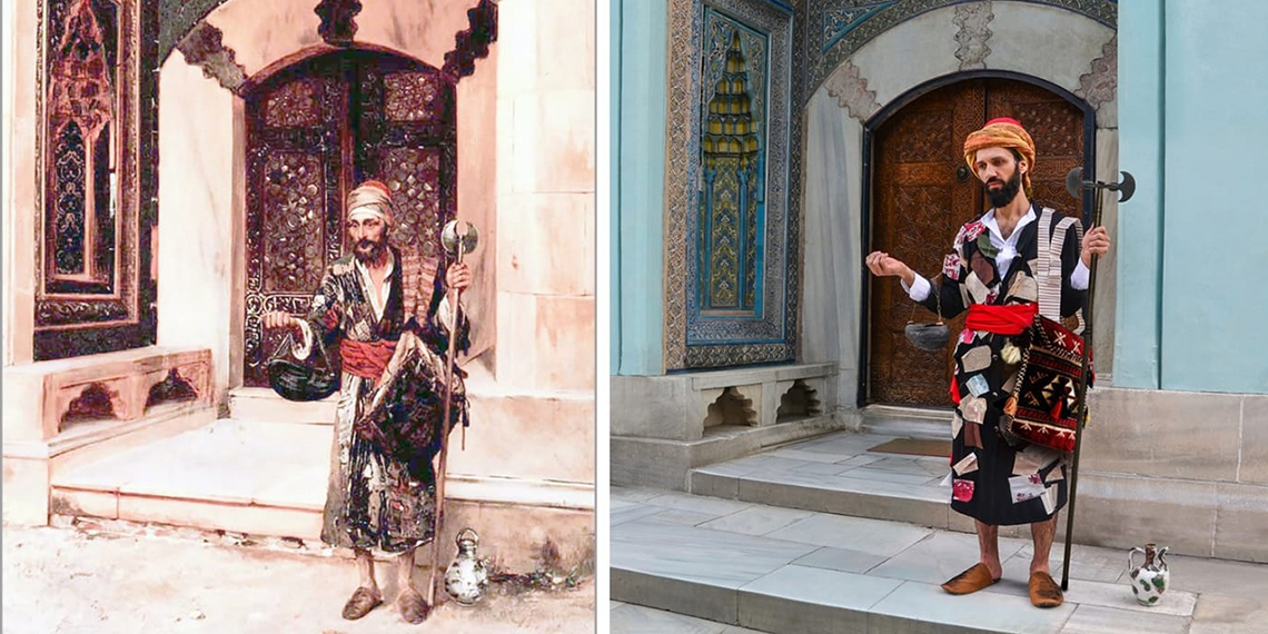 Osmanlı'nın ünlü ressamlarının tablolarını, fotoğrafla canlandırıyor