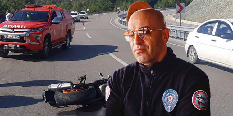 Polis memurunun hayatını kaybettiği motosiklet kazası kask kamerasında