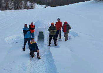Samsun'da 'iglu ev' yaptılar
