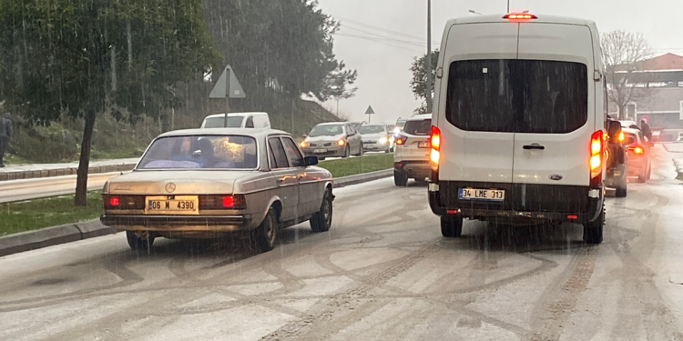 Samsun'da kar yağışı