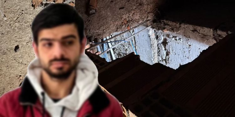 Tavanı delerek girdiği dairede anne ve kızına saldırdı