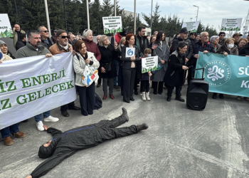 Tekirdağ'da 'çimento tozu' protestosu