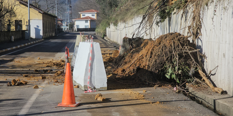 Zonguldak'ta heyelan; 1 ev tahliye edildi, yol trafiğe kapatıldı