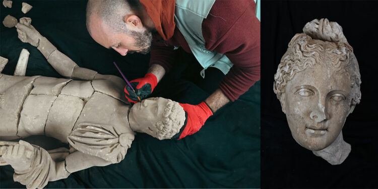 Hermes heykeli gün yüzüne çıkarıldı 