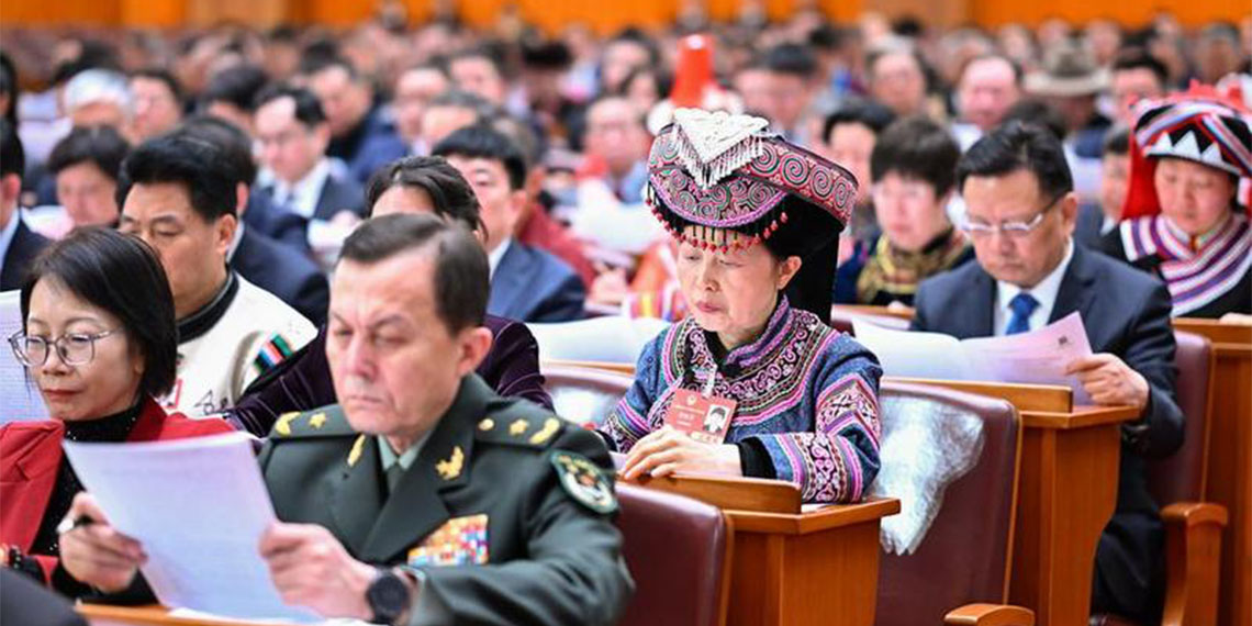 14’üncü Çin Ulusal Halk Kongresi 3’üncü Toplantısı, başkent Pekin’deki Büyük Halk Toplantı Sarayı’nda başladı.