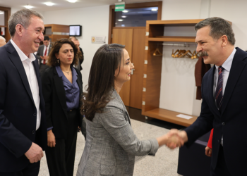 DEM Parti heyeti, TİP Genel Başkanı Erkan Baş ile görüştü