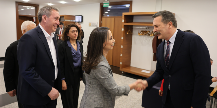 DEM Parti heyeti, TİP Genel Başkanı Erkan Baş ile görüştü