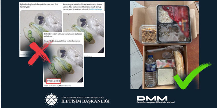 Gösterilerde görevli polislere verilen iftar kumanyası iddiası doğru mu?