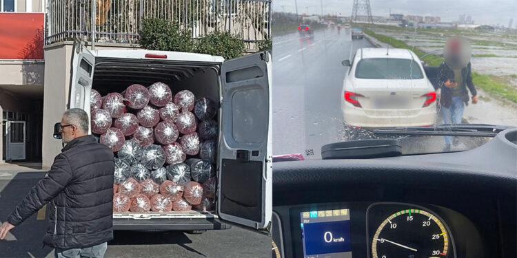 1.7 milyon lira değerinde top kumaşı gasbeden örgüt yakalandı