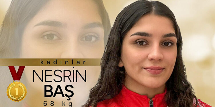 Milli güreşçi Nesrin Baş'tan altın madalya