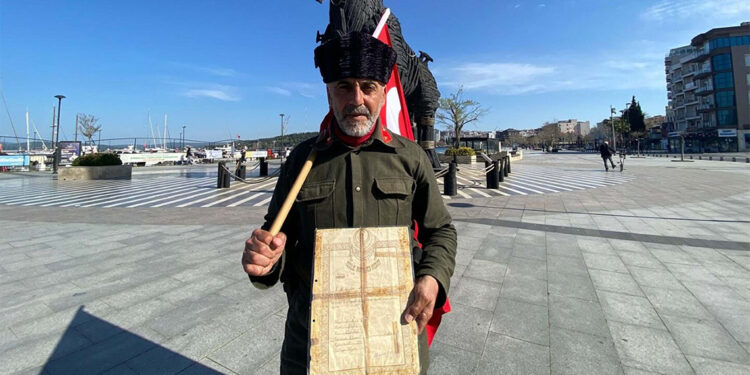 İstanbul'dan yola çıkan gazi torunu Çanakkale'ye ulaştı