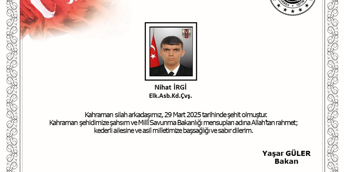 TCG Kemalreis gemisinde 1 asker şehit oldu