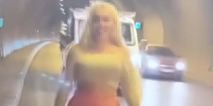 Tünelde dans edip, araçları durdurmaya çalışan kadın serbest