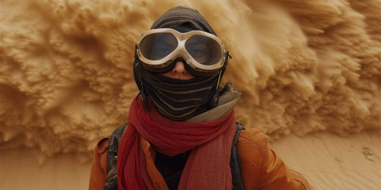 Çöl tozuna karşı maske uyarısı